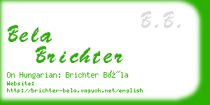 bela brichter business card